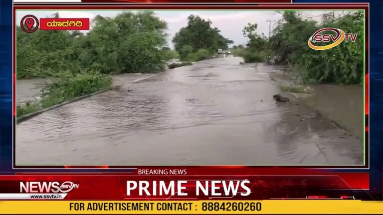ಯಾದಗಿರಿಯಲ್ಲಿ ಮಳೆಯ ಅಘಾತ ಹಲವು ಸೇತುವೆಗಳು ಜಲಾವೃತ